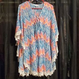 Multicolored swim cover